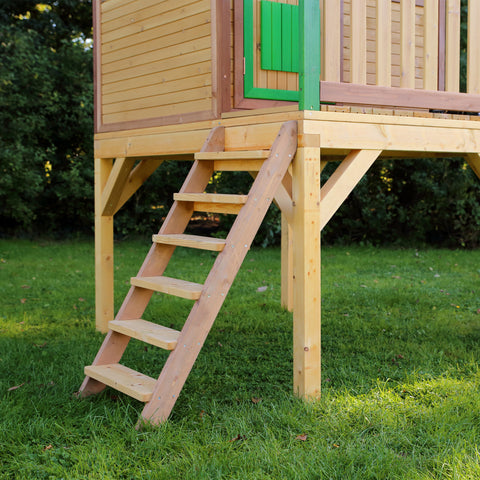 Image of AXI Laura Playhouse Bruin/Groen incl groene glijbaan