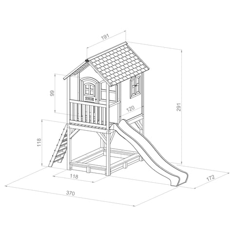 Image of AXI Sarah Playhouse Bruin/Wit