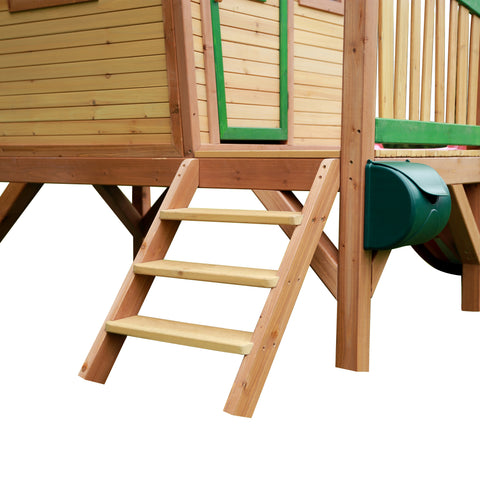 Image of AXI Robin Playhouse Bruin/groen incl rode glijbaan
