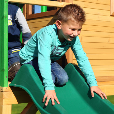 Image of AXI Andy Playhouse Bruin/Groen incl groene glijbaan