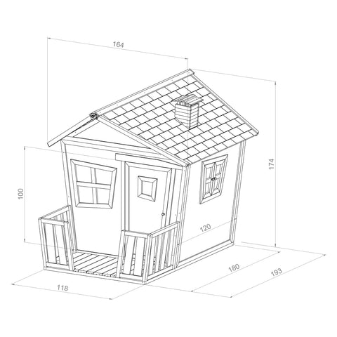 Image of AXI Jesse Playhouse Bruin/groen