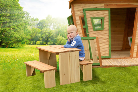 Image of AXI Lisa Playhouse Bruin/groen