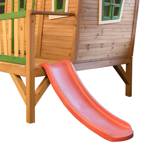 Image of AXI Emma Playhouse Bruin-groen incl rode glijbaan