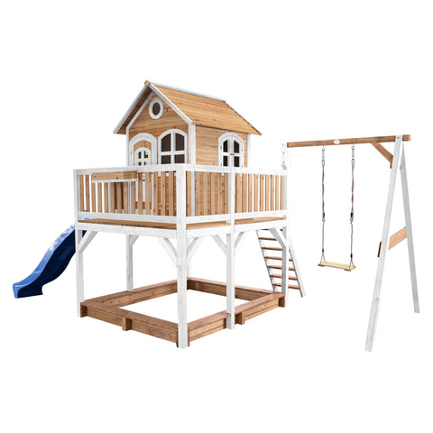 Image of AXI Liam Playhouse Bruin/wit incl enkele schommel