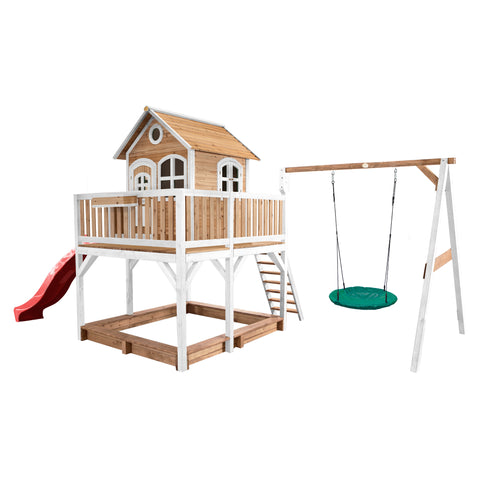 Image of AXI Liam Playhouse met Summer nestschommel Bruin/wit