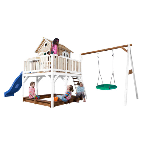 Image of AXI Liam Playhouse met Summer nestschommel Bruin/wit