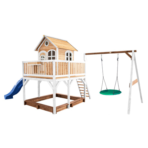 Image of AXI Liam Playhouse met Summer nestschommel Bruin/wit