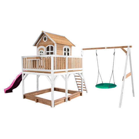 Image of AXI Liam Playhouse met Summer nestschommel Bruin/wit