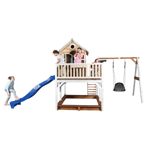 Image of AXI Liam Playhouse met Roxy Nestschommel Bruin/wit