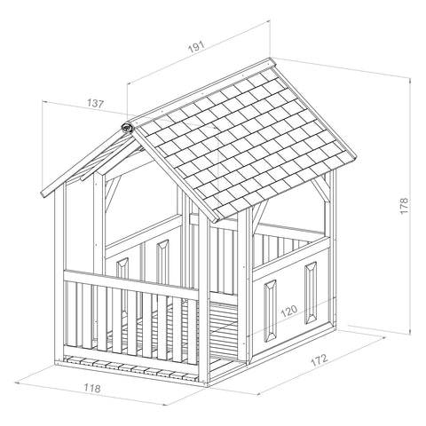 Image of AXI Forest safari Playhouse Bruin/Wit