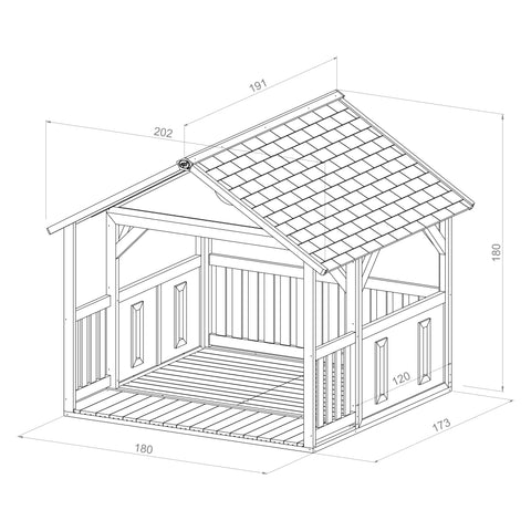 Image of AXI Zazou safari Playhouse Bruin/groen