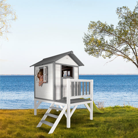 Image of AXI Lodge XL Playhouse Classic incl groene glijbaan