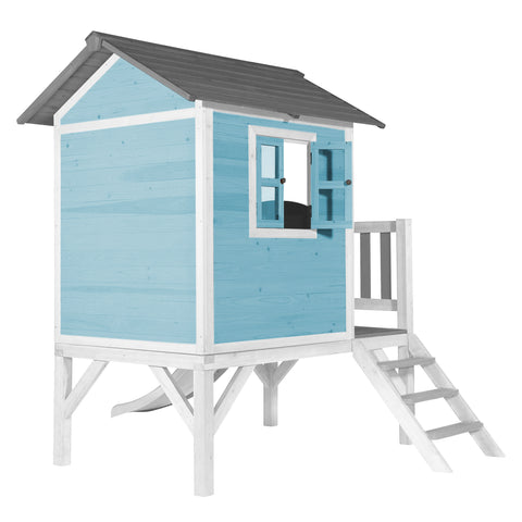 Image of AXI Lodge XL Playhouse Caribbean Blauw incl witte glijbaan
