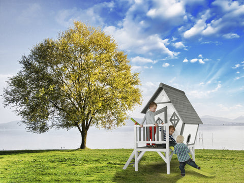 Image of Sunny Cabin XL Playhouse Grijs/Wit