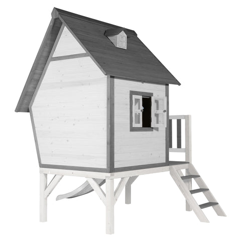 Image of AXI Cabin XL Playhouse Grijs/Wit incl witte glijbaan