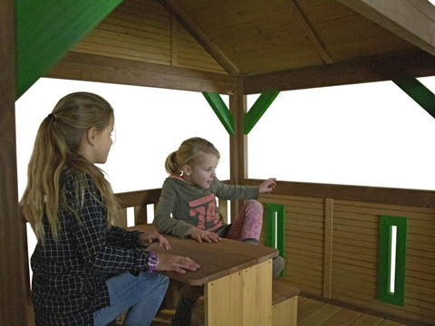 Image of AXI Meeko PlayTower Bruin/groen incl rode glijbaan