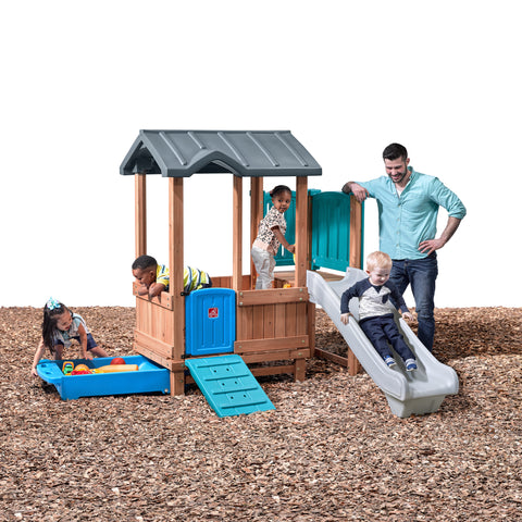 Image of Step 2 Woodland Adventure Playhouse & Slide