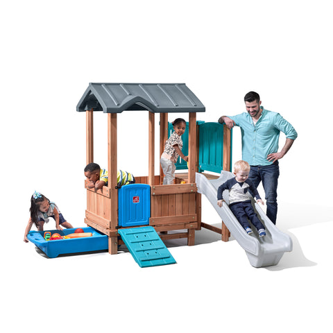 Image of Step 2 Woodland Adventure Playhouse & Slide