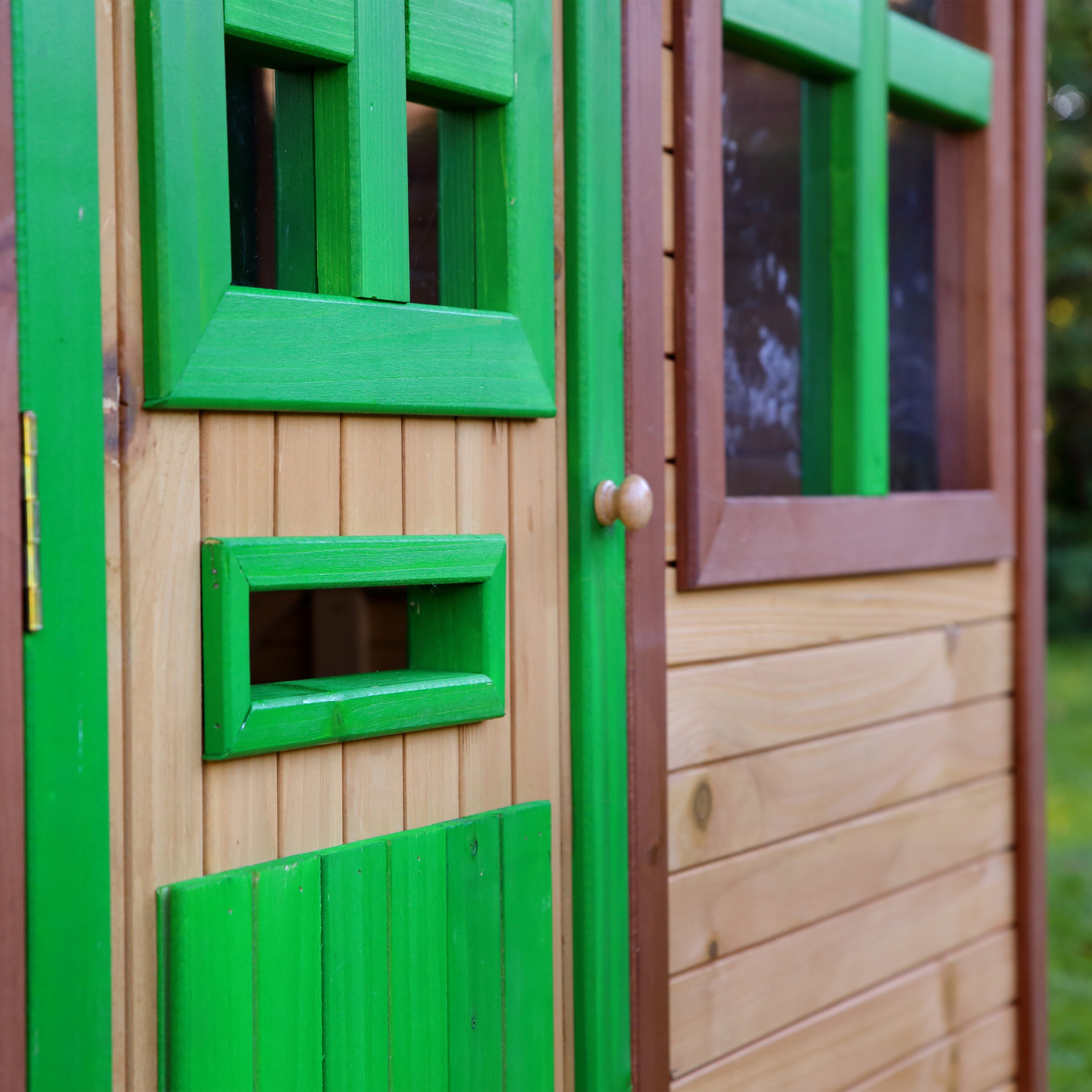 AXI Tom Playhouse Bruin/Groen incl rode glijbaan