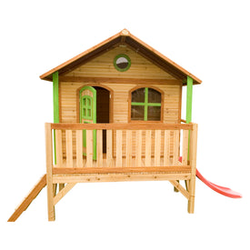 AXI Stef Playhouse Bruin/Groen incl rode glijbaan
