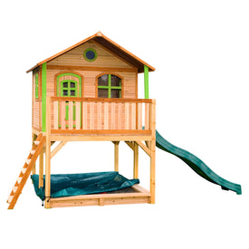 AXI Marc Playhouse Bruin/Groen incl groene glijbaan