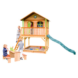 AXI Marc Playhouse Bruin/Groen incl groene glijbaan