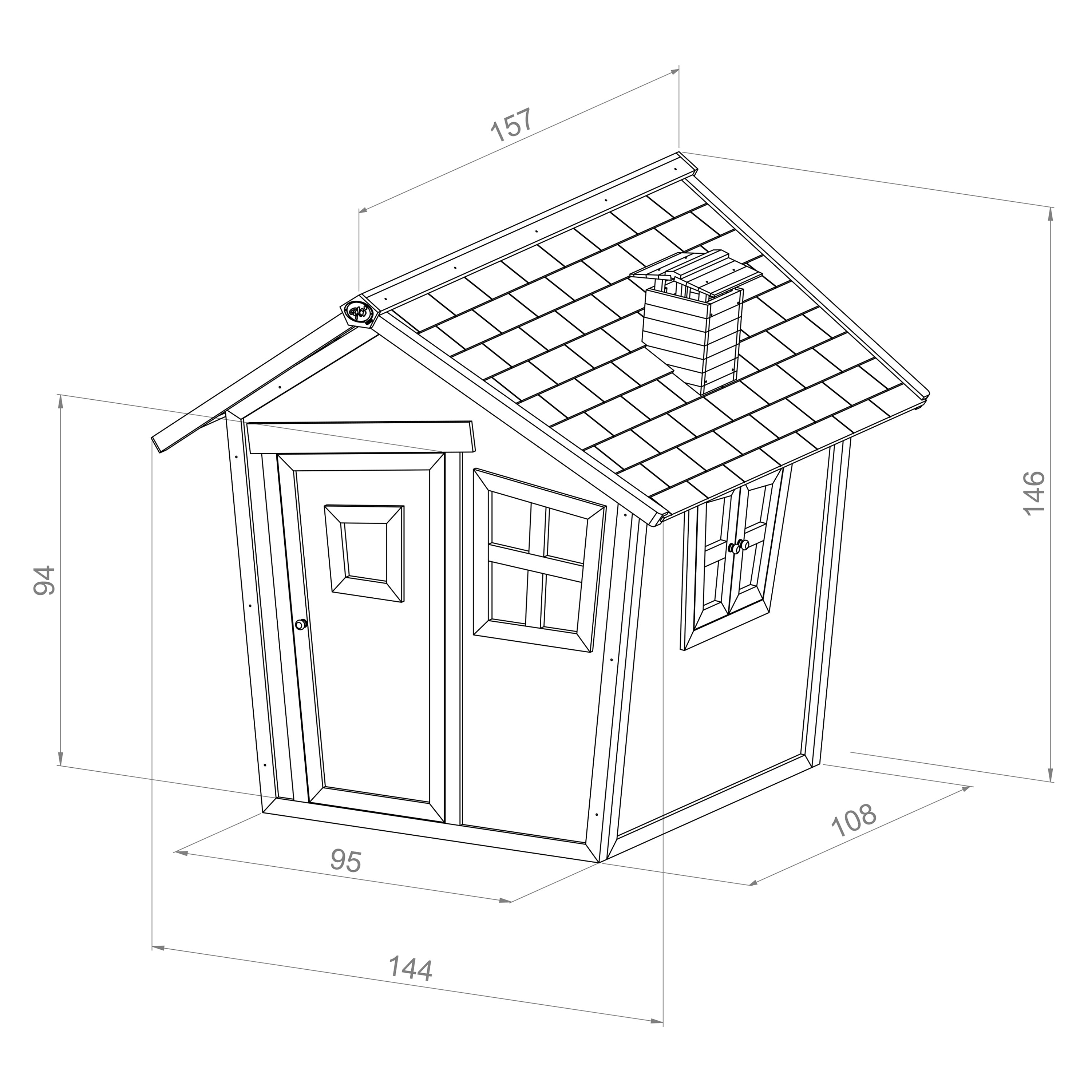AXI Alice Playhouse Bruin/wit