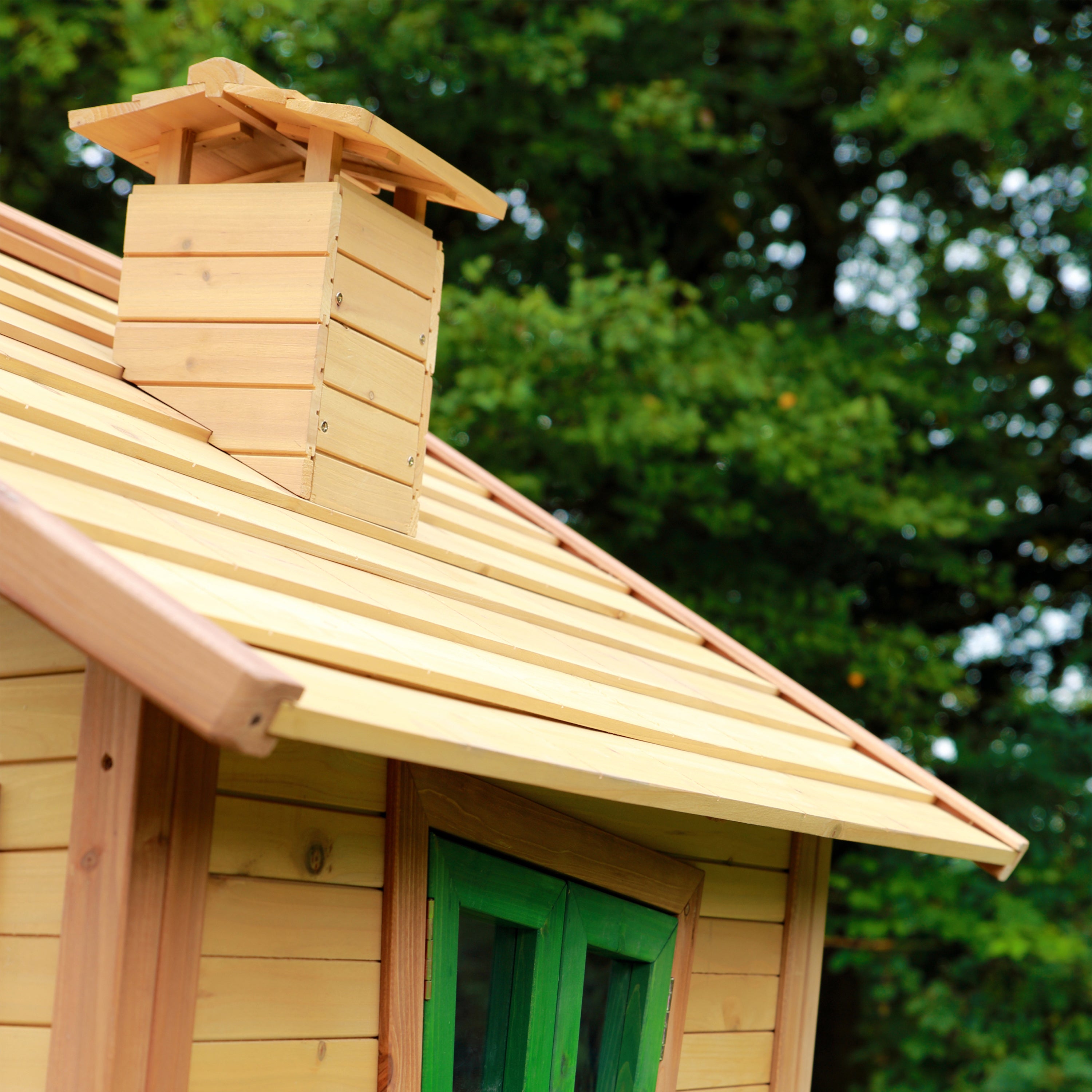 AXI Robin Playhouse Bruin/groen incl rode glijbaan