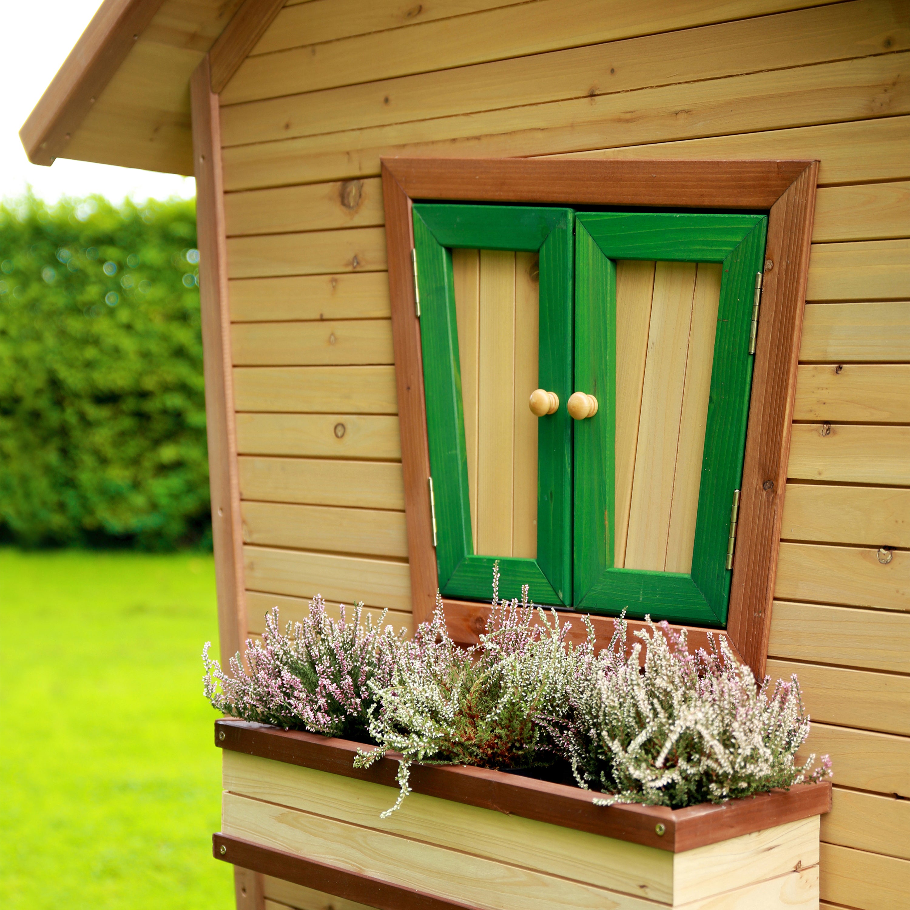 AXI Robin Playhouse Bruin/groen incl rode glijbaan