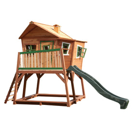 AXI Max Playhouse Bruin-Groen incl groene glijbaan