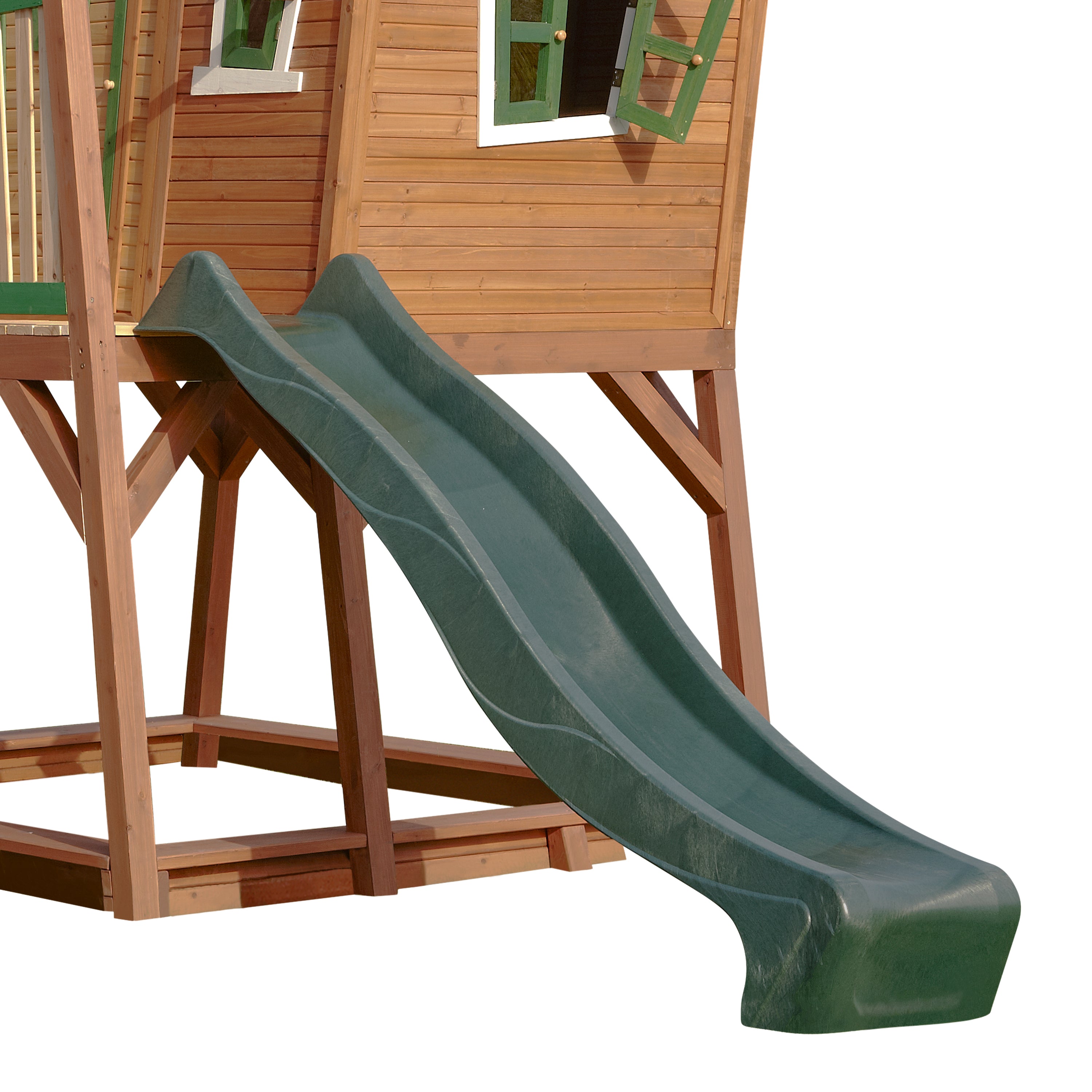AXI Max Playhouse Bruin-Groen incl groene glijbaan