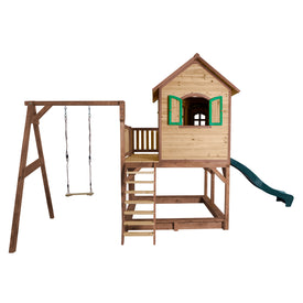 AXI Liam Playhouse Bruin/groen incl enkele schommel