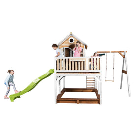 AXI Liam Playhouse Bruin/wit incl enkele schommel