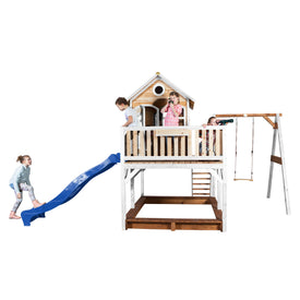 AXI Liam Playhouse Bruin/wit incl enkele schommel