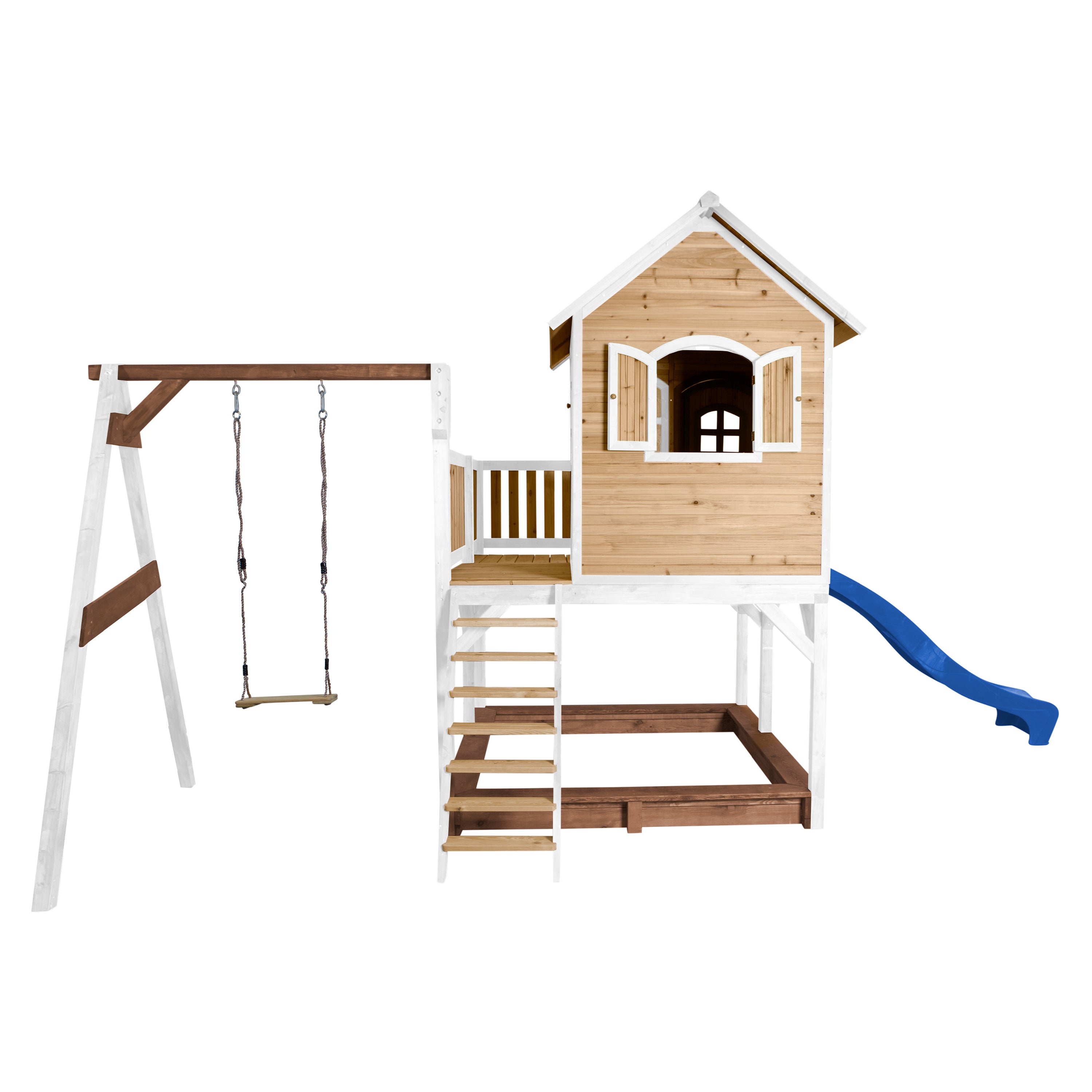AXI Liam Playhouse Bruin/wit incl enkele schommel