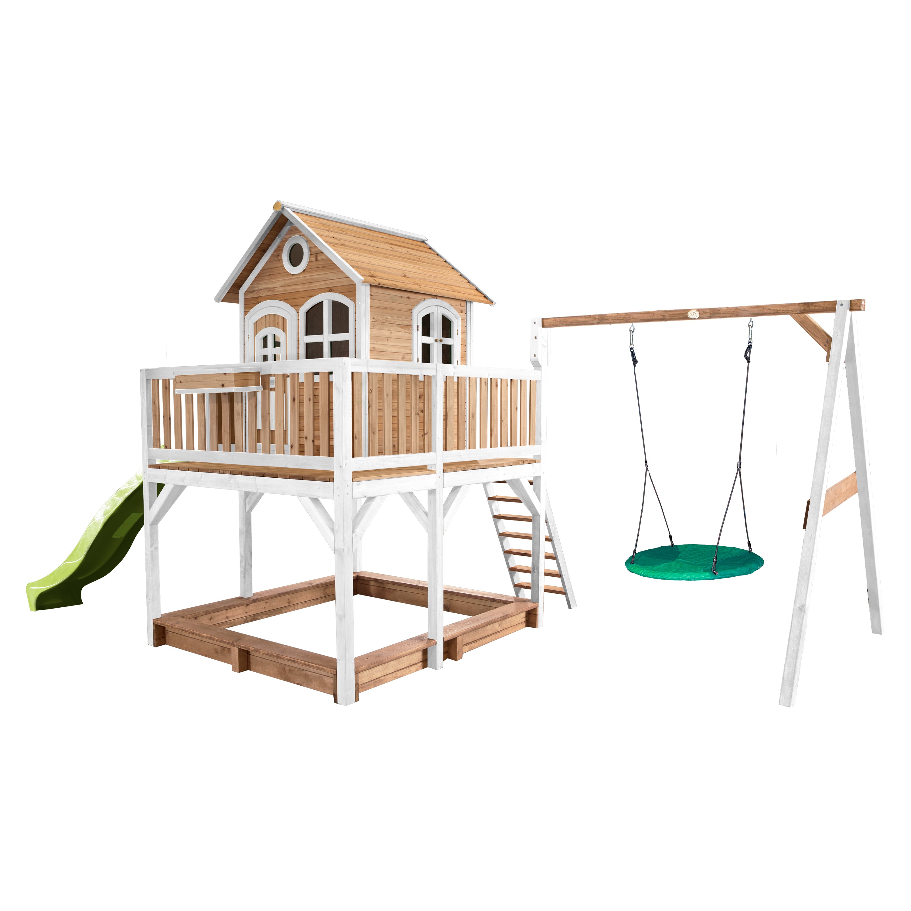 AXI Liam Playhouse met Summer nestschommel Bruin/wit