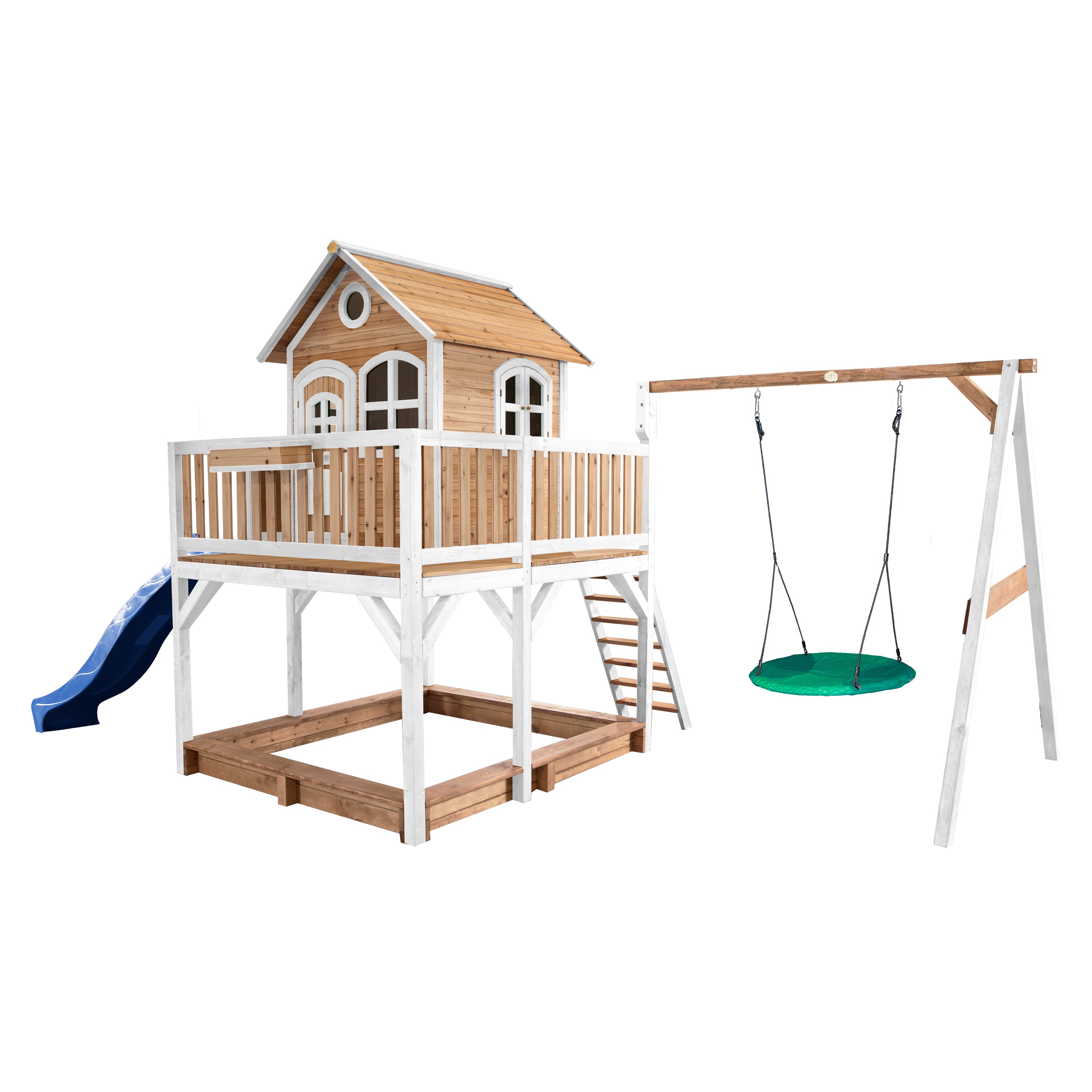 AXI Liam Playhouse met Summer nestschommel Bruin/wit