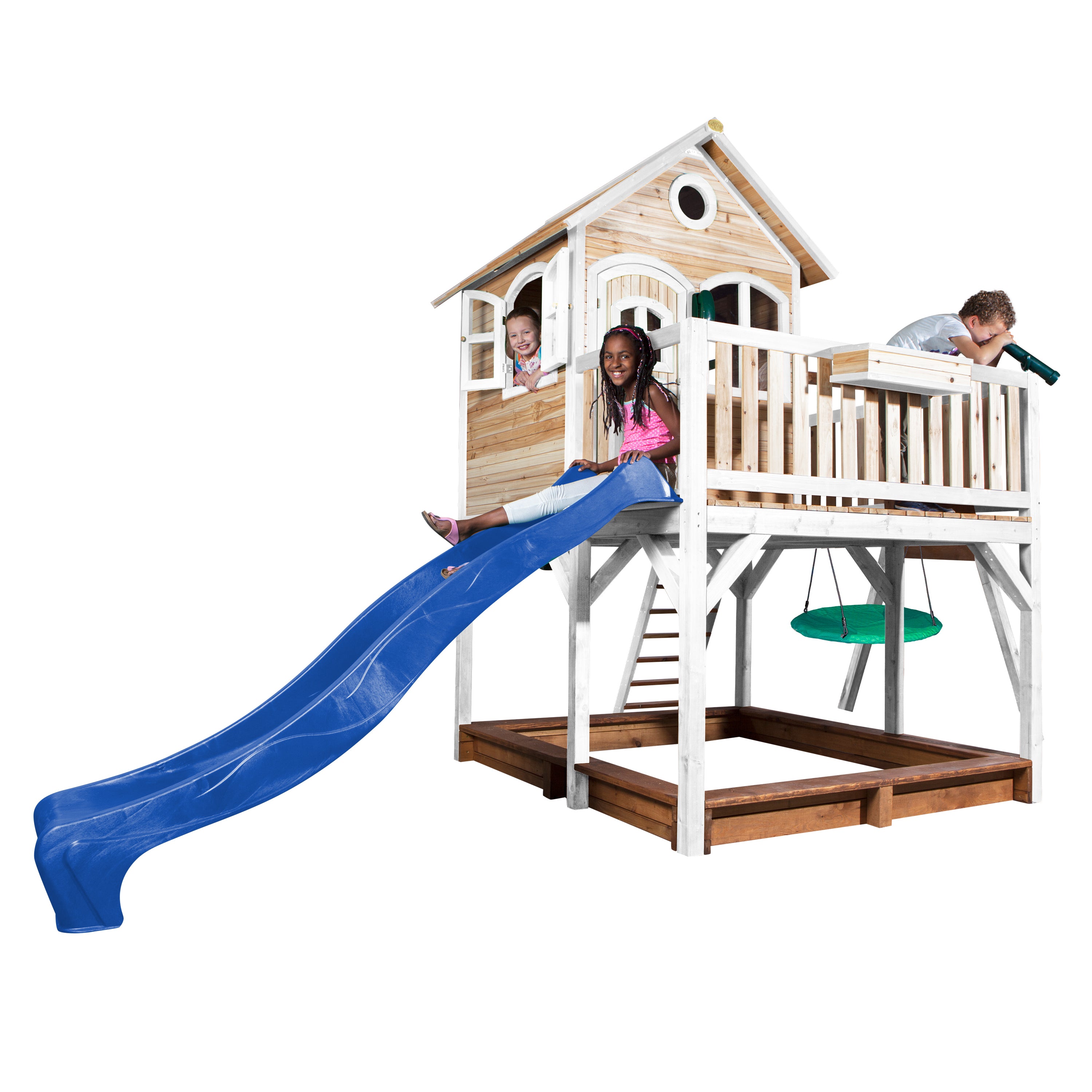 AXI Liam Playhouse met Summer nestschommel Bruin/wit