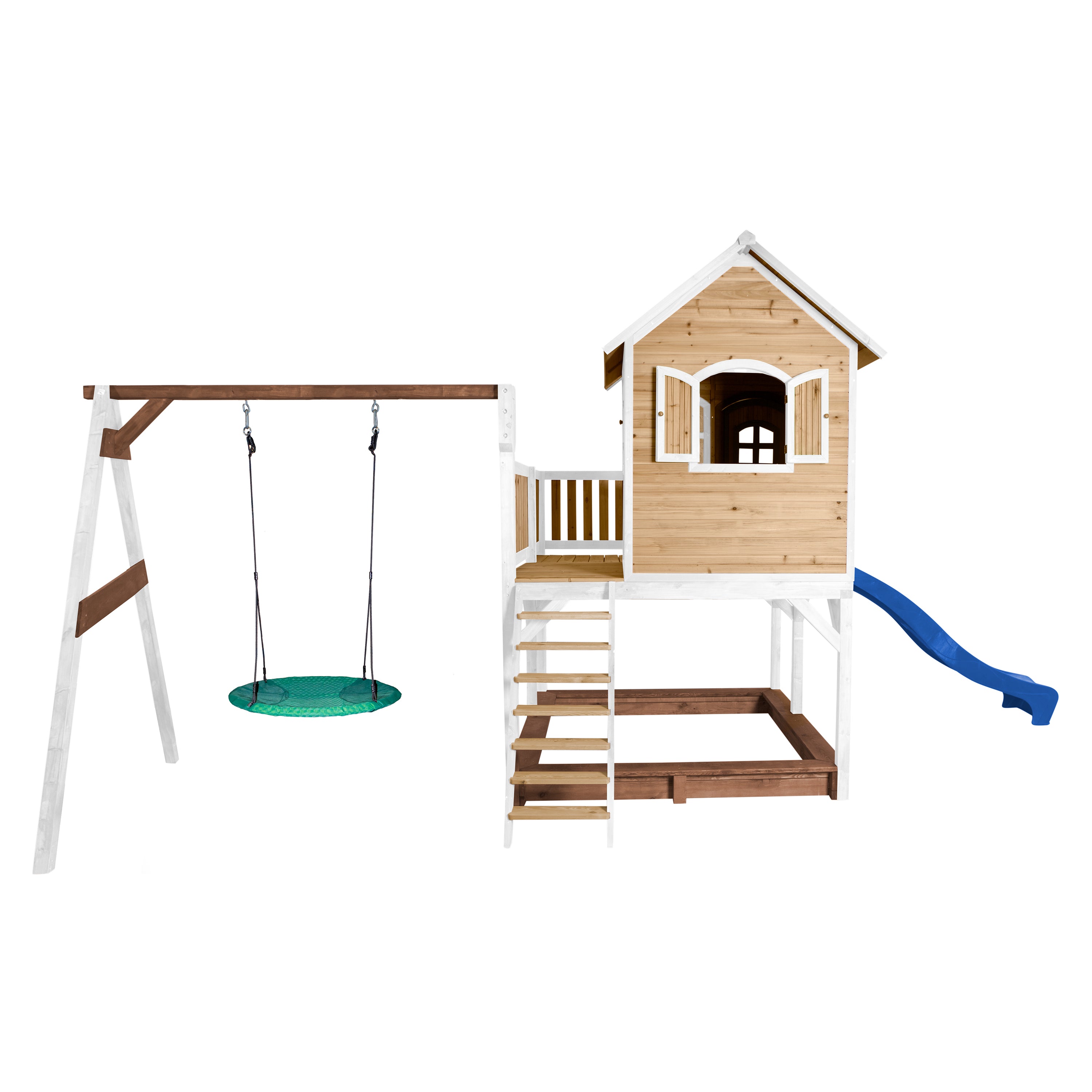 AXI Liam Playhouse met Summer nestschommel Bruin/wit