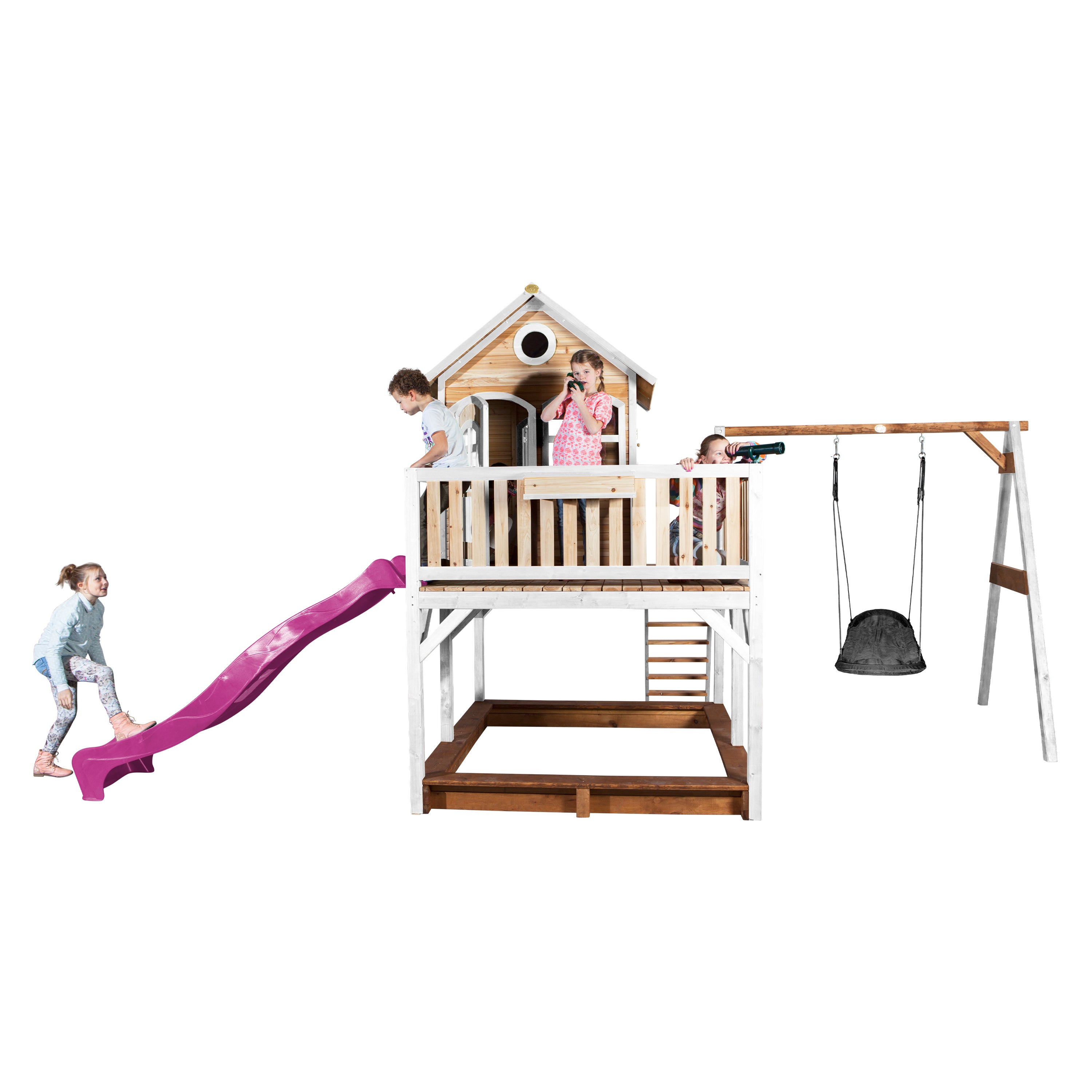 AXI Liam Playhouse met Roxy Nestschommel Bruin/wit