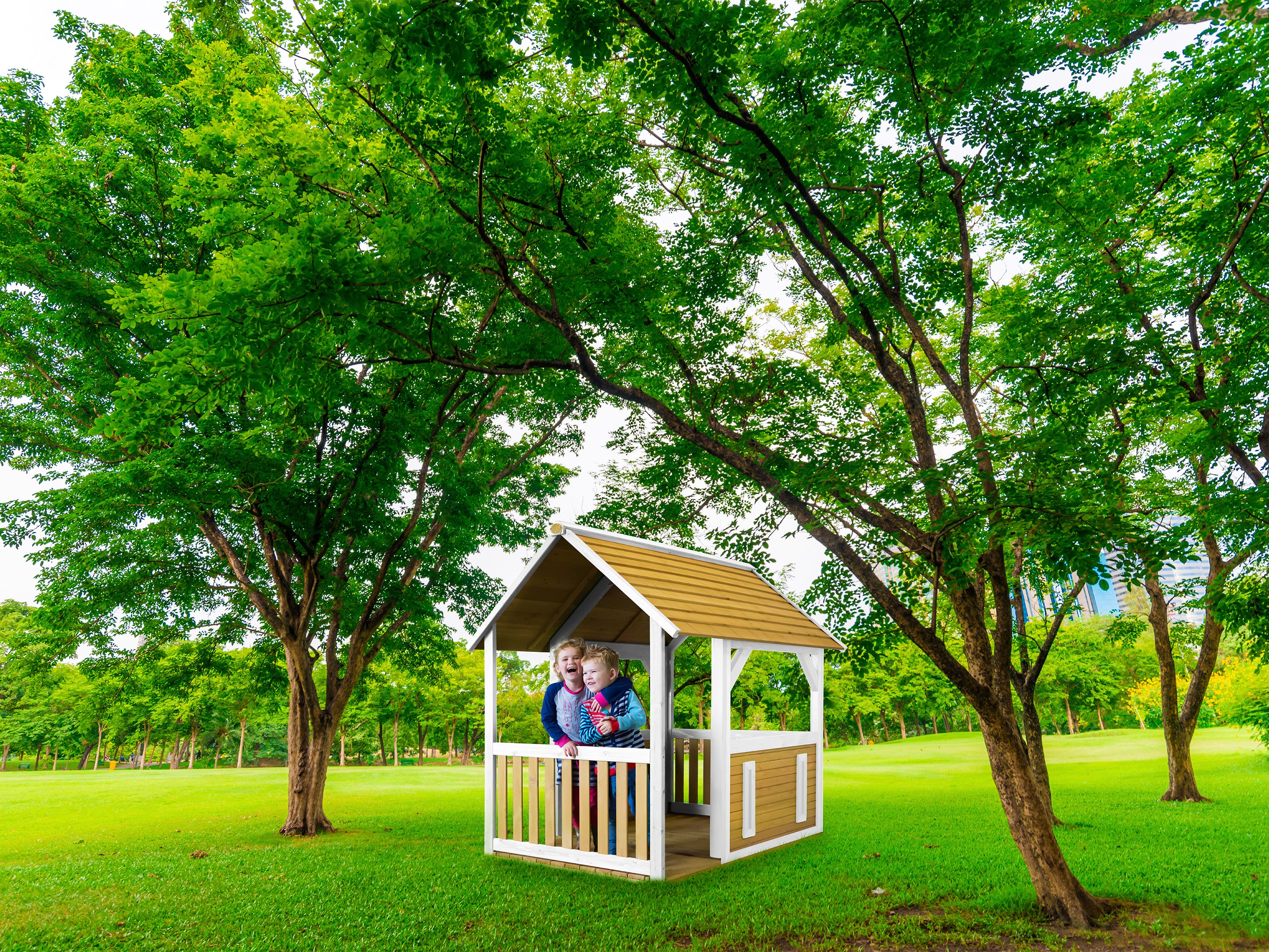 AXI Forest safari Playhouse Bruin/Wit