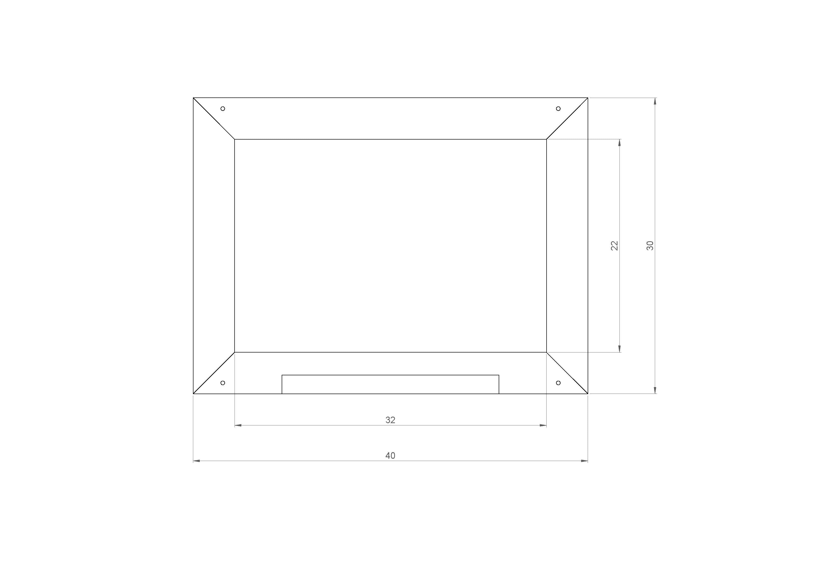 Schoolbord rechthoek