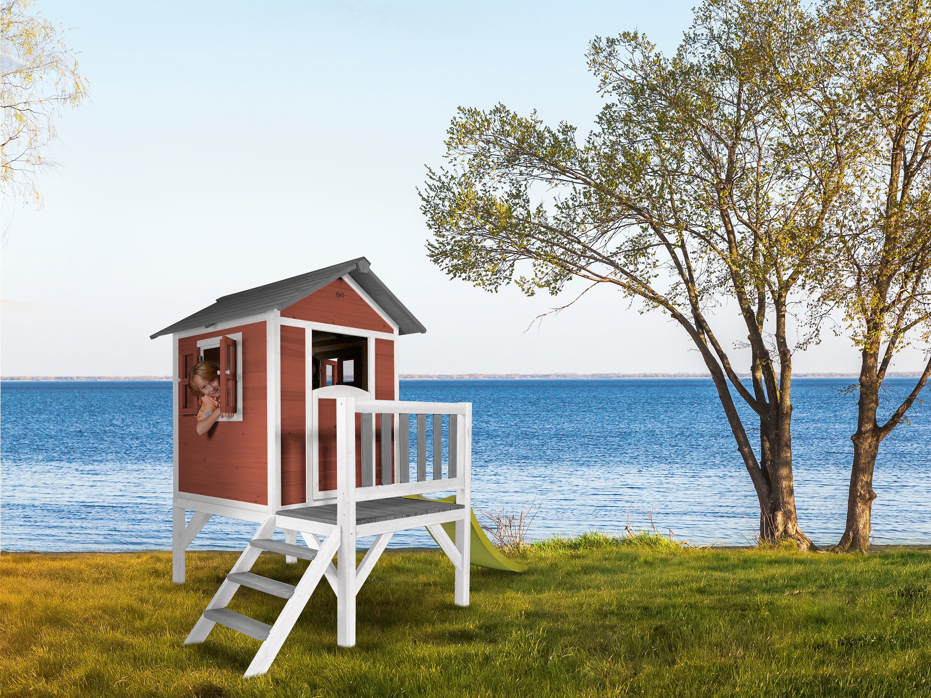 AXI Lodge XL Playhouse Scandinavisch rood