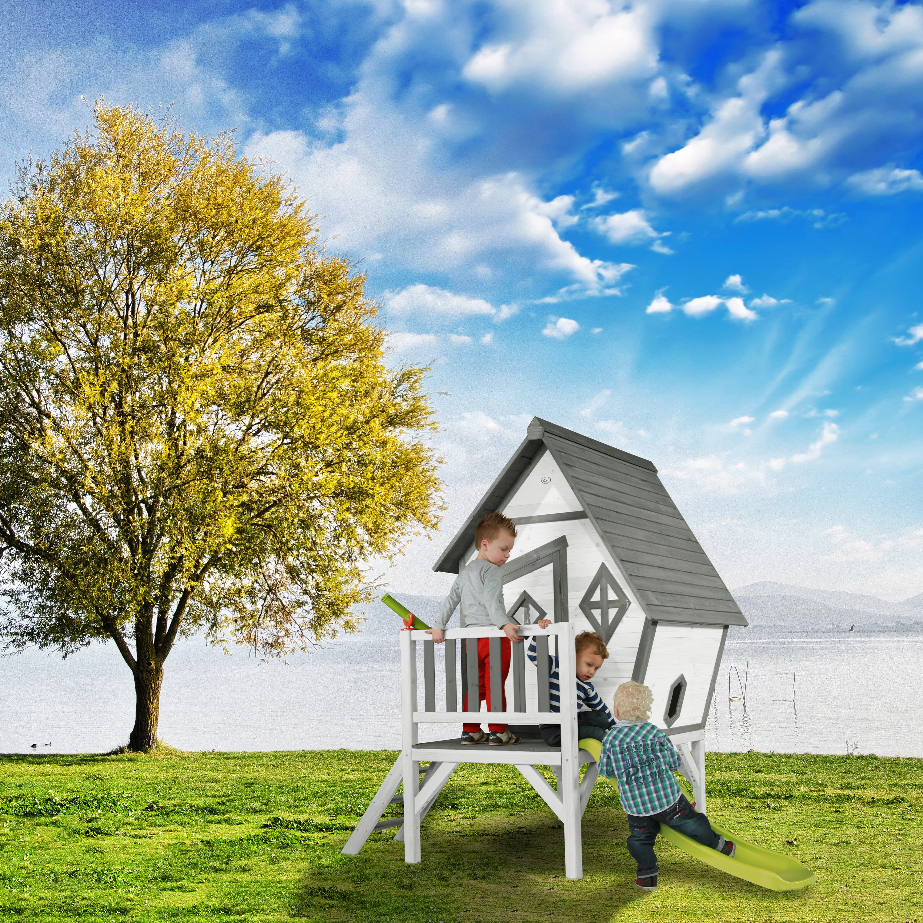 Sunny Cabin XL Playhouse Grijs/Wit