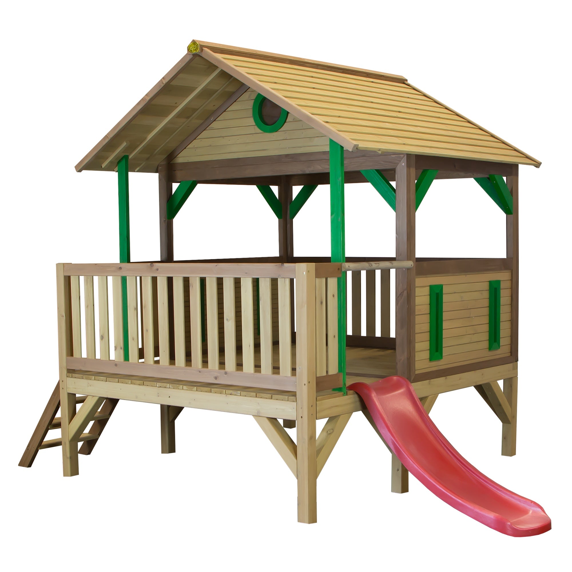 AXI Meeko PlayTower Bruin/groen incl rode glijbaan