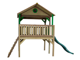 AXI Baloo PlayTower Bruin/groen incl groene glijbaan