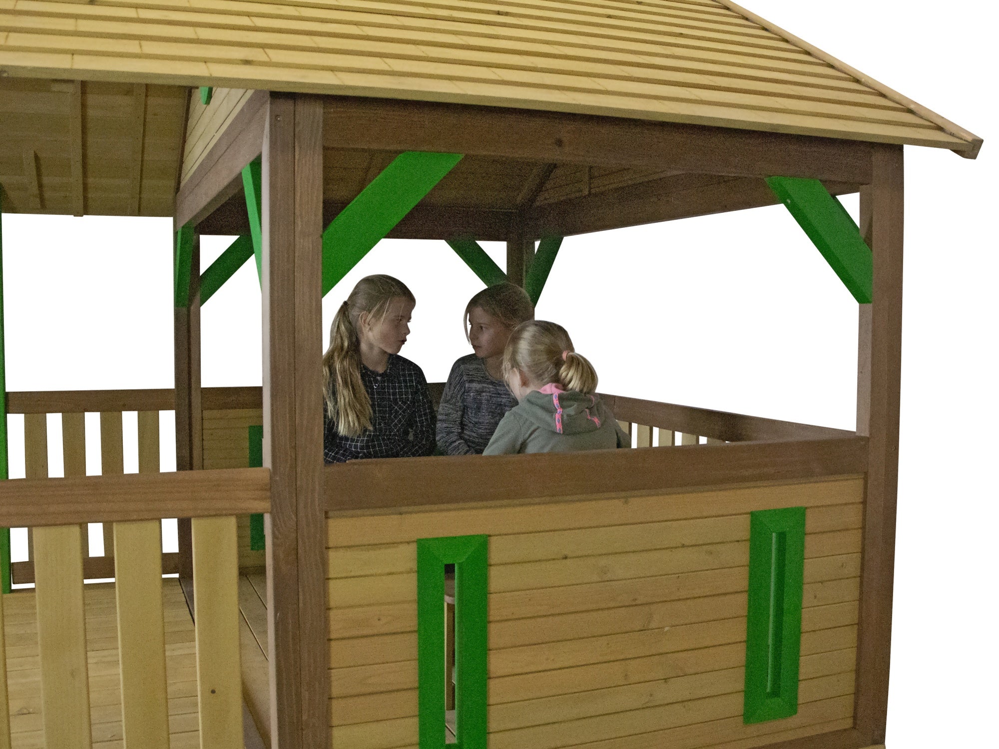 AXI Simba PlayTower Bruin/groen incl groene glijbaan