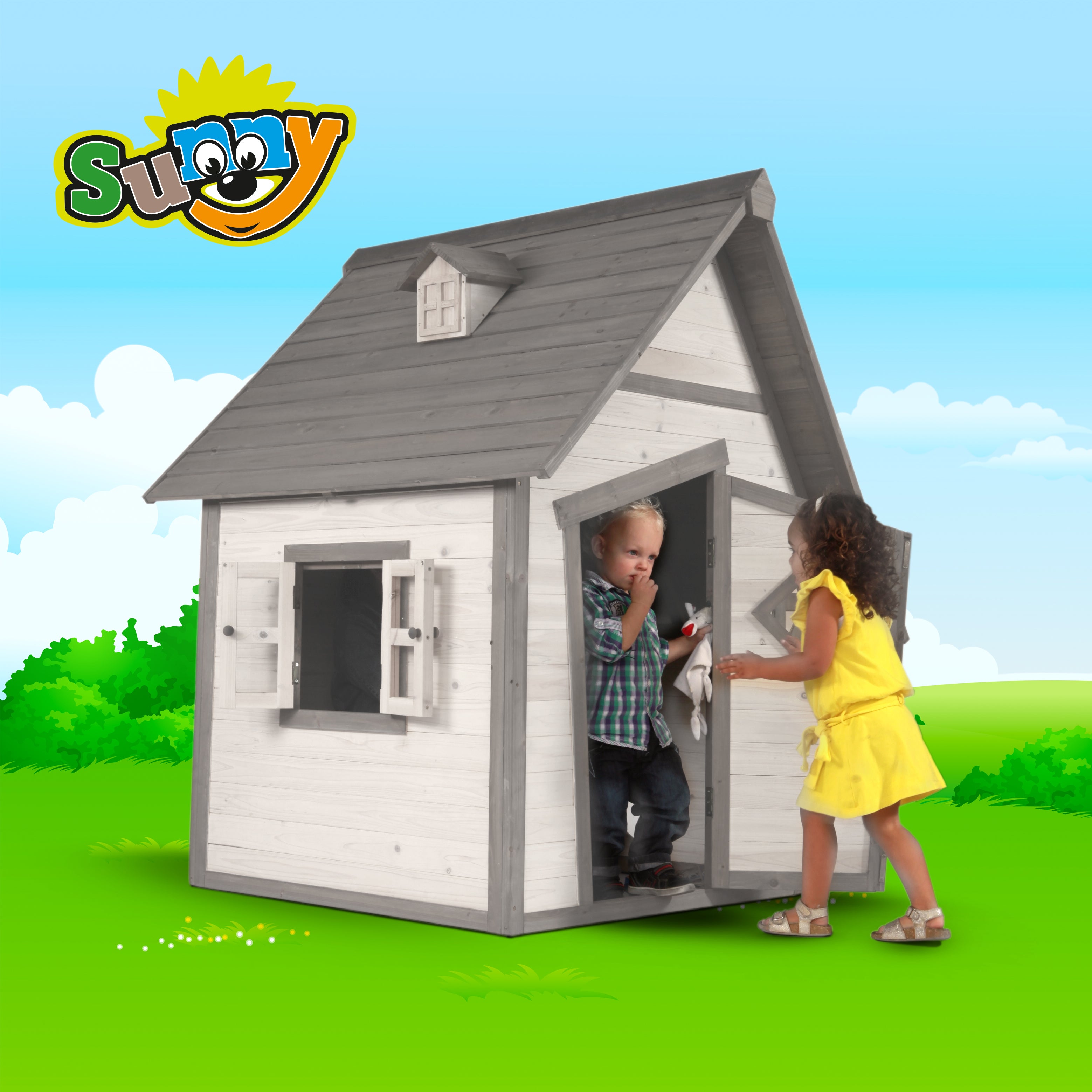 AXI Cabin Playhouse Grijs/Wit